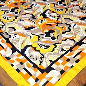 MCM ITALIAN DESIGNER SILK SCARF,  MINT